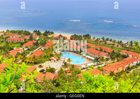 Hotel Memories Jibacoa (ehemals Superclubs Breezes) von oben, Strand Jibacoa, Kuba Stockfoto