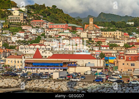 Blick vom Hafen St. Georges Grenada West Indies Stockfoto