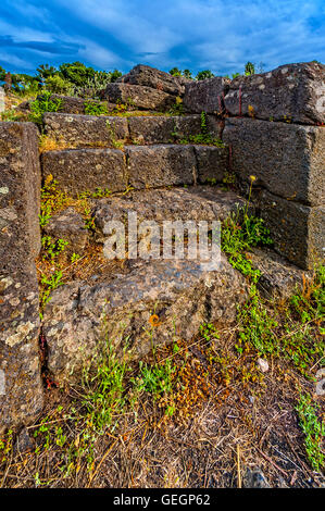 Italien-Sizilien-Giardini-Naxos - archäologische Stätte von Naxos Stockfoto