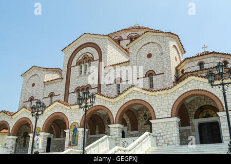 Orthodoxe Kirche der Panagia Faneromeni. Nea Mixaniona Thessaloniki Griechenland. Stockfoto