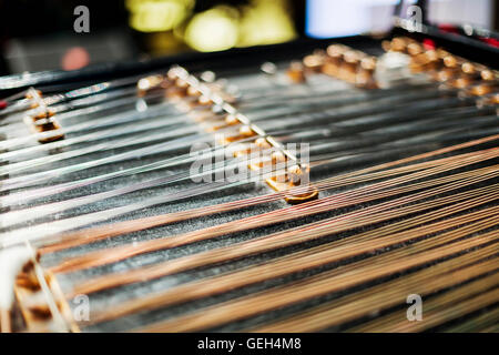 Traditionelles Musikinstrument aus Holz Tschechische Hackbrett. Stockfoto