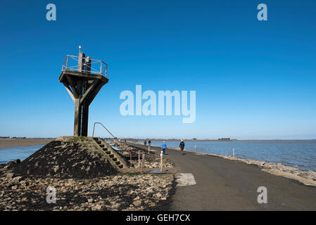 Passage du Gois Damm vom Festland nach Ile de Noirmoutier, Vendée, Frankreich Stockfoto