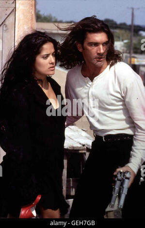 Carolina (Salma Hayek) Und El Mariachi (Antonio Banderas). Lokalen Caption *** 1995, Desperado, Desperado Stockfoto