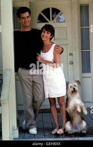 Peterson (Tom Hanks), Carol (Carrie Fisher) *** lokalen Caption *** Burbs, 1989, Meine Teuflischen Nachbarn Stockfoto