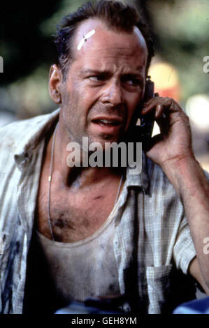 Bruce Willis Cop John McClane (Bruce Willis), Ein Eigenwilliger Einzelgaenger, hat Einen Schlechten Tag Erwischt. Lokalen Caption *** 1995, Stirb langsam mit einer Rache, noch Langsam 3 - Jetzt Erst Recht Stockfoto