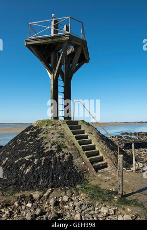 Passage du Gois Damm vom Festland nach Ile de Noirmoutier, Vendée, Frankreich Stockfoto