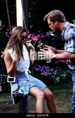 Darian (Alicia Silverstone, l), Nick (Cary Elwes) *** lokalen Caption *** 1993, Crush, die, Das Biest Stockfoto