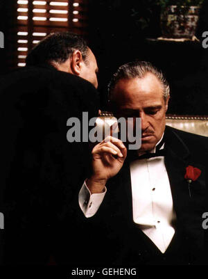 Don Vito Corleone (Marlon Brando) *** lokalen Caption *** 1972, 1970er, 1970er Jahre, Film, Pate, Mafia, Der Pate (Teil 1 Und 2) Stockfoto