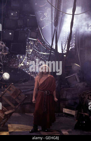 Dolph Lundgren Strassenprediger (Dolph Lundgren) *** lokalen Caption *** 1995, 1990er, 1990er Jahre Film, Johnny Mnemonic, Science Fiction, Vernetzt - Johnny Mnemonic Stockfoto