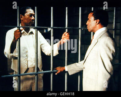 Morgan Freeman, Robert Guillaume Joe Clark (Morgan Freeman), Dr. Frank Napier (Robert Guillaume) *** lokalen Caption *** 1989, lehne dich an mich, Der Knallharte Prinzipal Stockfoto