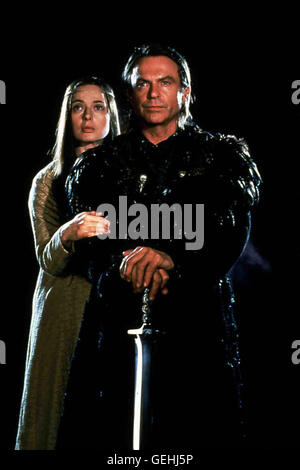 Isabella Rossellini, Sam Neill Nimue (Isabella Rossellini), Merlin (Sam Neill) *** lokalen Caption *** 1998, Merlin (Teil 2), Merlin (Teil 2) Stockfoto