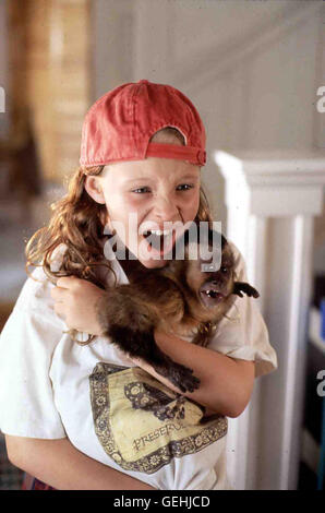 Thora Birch Eva (Thora Birch) Und Dojo Werden Die Besten Freunde. Lokalen Caption *** 1994, Monkey Trouble, Immer Aerger Umm Dojo Stockfoto