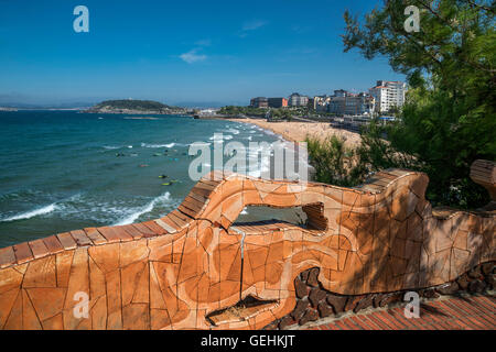 Jardines de Piquio Santander Kantabrien España Piquío Gärten Sadinero Strand, Santander, Kantabrien Spanien Stockfoto