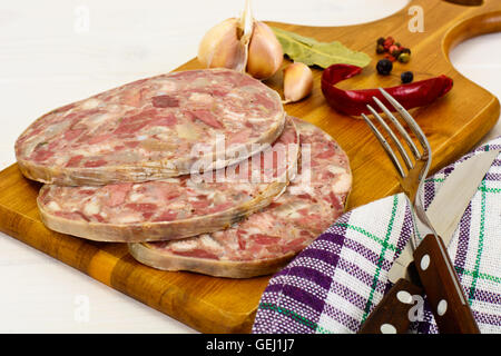 Saltisons, Brawn hausgemachten Schinken Stockfoto