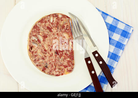 Saltisons, Brawn hausgemachten Schinken Stockfoto