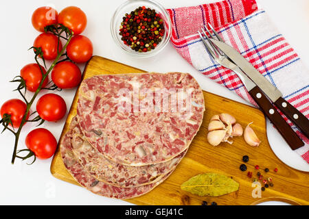 Saltisons, Brawn hausgemachten Schinken Stockfoto