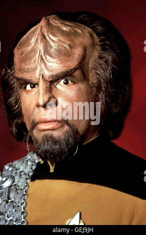 Lt. Commander Worf (Michael Dorn) *** lokalen Caption *** 1987, Star Trek: The Next Generation, Raumschiff Enterprise - Das Naechste Jahrhundert Stockfoto