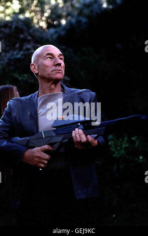 Patrick Stewart Captain Jean-Luc Picard (Patrick Stewart) *** lokalen Caption *** 1998, Star Trek: Insurrection, Star Trek - Der Aufstand Stockfoto