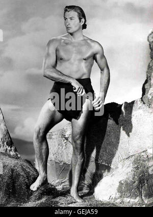 Lex Barker *** lokalen Caption *** 1950, Tarzan und das Sklavenmädchen, Tarzan Und Das Sklavenmädchen Stockfoto