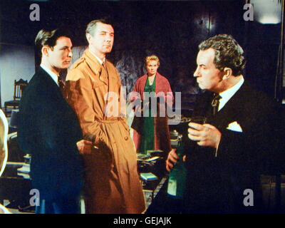 Alec McCowen, Michael Redgrave, Ann Todd, Leo McKern *** lokalen Caption *** 1957, mal ohne Mitleid, Teuflisches Alibi Stockfoto