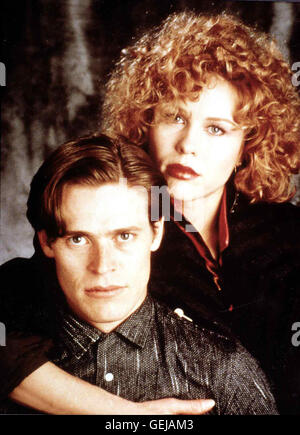 Willem Dafoe, Debra Feuer *** lokalen Caption *** 1985, um Leben und sterben In L.A., Leben Und starve In L.A. Stockfoto