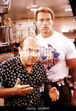 Danny DeVito, Arnold Schwarzenegger Auf der Suche Nach Ihrer Leiblichen Mutter Muessen Julius (Arnold Schwarzenegger, R) Und Vincent (Danny DeVito) so Manchester Abenteuer Ueberstehen. Lokalen Caption *** 1988, Zwillinge, Zwillinge - Recht Stockfoto