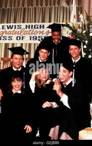 Hinten: Michael (Grant Show), Lee (Dylan Walsh), Virgil (Eriq La Salle), Ben (Steven Weber) Vorne: Ellen (Cynthia Gibb), Paige (Lindsay Frost), Alex (Jace Alexander) *** lokalen Caption *** 1945, Valley Of Decision sterben Entscheidung Stockfoto