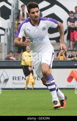 Lokeren, Ost-Flandern, Holland. 23. Juli 2016. Vorsaison-Fußball freundlich. FC Lokeren gegen Newcastle United. Alexandar Mitrovic Newcastle © Aktion Plus Sport/Alamy Live-Nachrichten Stockfoto