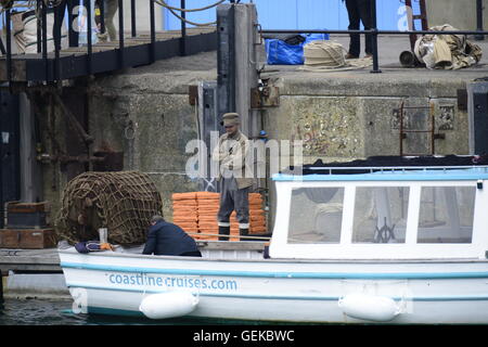 Hafen von Weymouth, Dorset, UK. 27. Juli 2016. Verfilmung von Dünkirchen (Bogeda Bay) im Hafen von Weymouth in Dorset. Statist. Bildnachweis: Graham Hunt/Alamy Live-Nachrichten Stockfoto