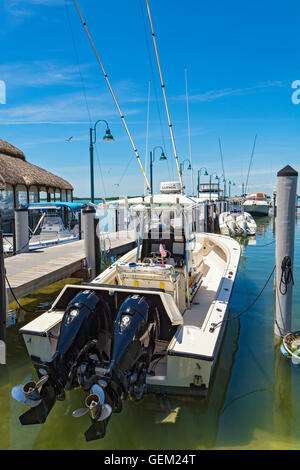 Florida Keys, Islamorada, Bayside Marina Charterschiffe sport Stockfoto