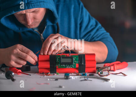 die Bombe mit Vorwahluhr Stockfoto