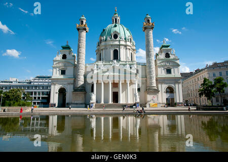 Karlskirche - Wien - Österreich Stockfoto