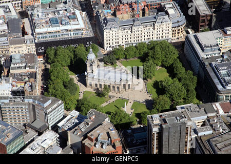 Luftaufnahme von Birmingham Kathedrale, UK Stockfoto