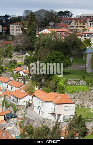 Portugal, Stadt Porto, Stadtbild am Jardim Municipal Horto Das Virtudes - Garten der Tugenden Stockfoto