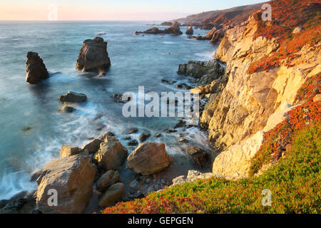 Geographie / Reisen, USA, Kalifornien, Küste in der Garrapata State Park, Big Sur Coast Stockfoto