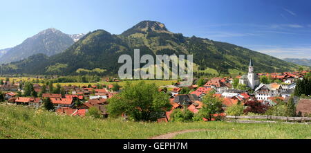 Geographie / Reisen, Deutschland, Bayern, Allgäu, Bad Hindelang, Ostrachtal (Ostrach Valley), Imberger Horn,, No-Kaffee-Tisch-Buch-Use: Allgäu Stockfoto