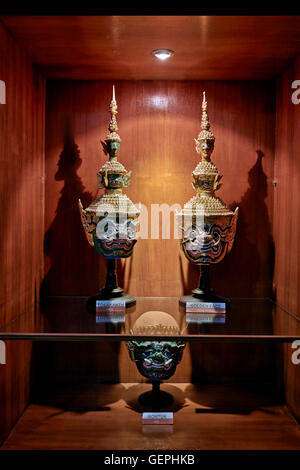 Khon-Maske Museumsausstellung. Die Akteuren thailändischen Khon-Masken werden in traditionellen Thailand-Tanz-Performances verwendet. Stockfoto