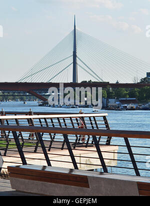 Neu-Belgrad Küste am Fluss Stockfoto