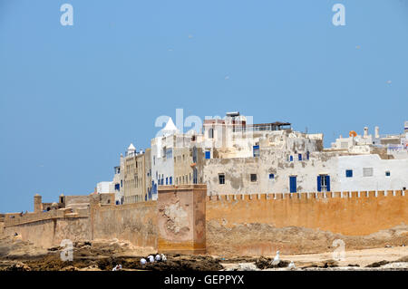 Geographie / Reisen, Marokko Essaouira (Mogador), Sqala De La Kasbah, Malecon, der Altstadt, Stockfoto