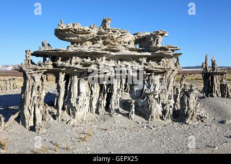 Geographie / Reisen, USA, California, Sand Tuffstein, Marine Beach, Mono Lake, östliche Sierra Stockfoto