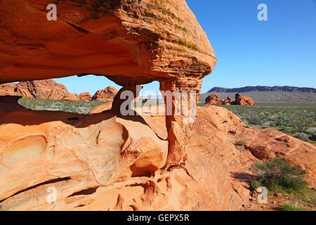 Geographie / Reisen, Valley of Fire, Steinway Wüste, Nevada, USA Stockfoto