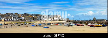 Panoramablick in St Ives, Cornwall, England, Großbritannien Stockfoto