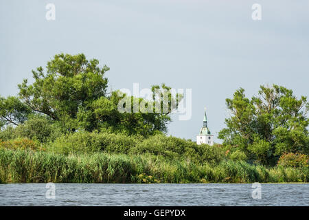 Landschaft am Fluss Peene in der Nähe von Loitz (Deutschland) Stockfoto