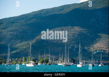 Das Dorf Geni / Nidri in Lefkada, Griechenland Stockfoto