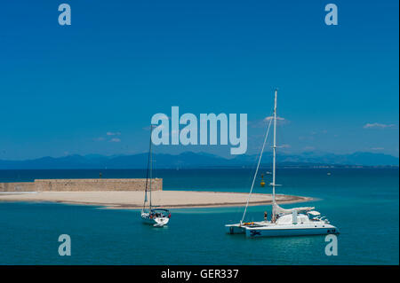 Ein Segelboot in Lefkada, Griechenland Stockfoto