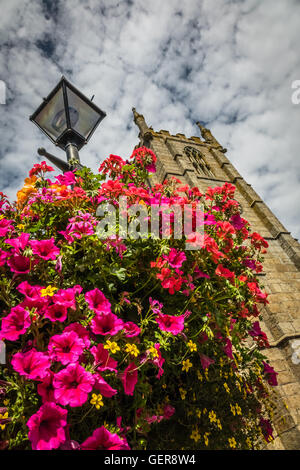 Glockenturm der Kirche St Ia in St. Ives, Cornwall, England Stockfoto