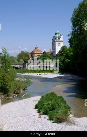 Geographie / Reisen, Deutschland, Bayern, München, Muellersches Volksbad (Volksbad), errichtet: 1897-1901 von Karl Hocheder, Ludwigsbruecke, Isarauen, Au, Haidhausen, Stockfoto