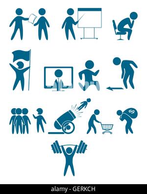 Vektor-Illustration ein Geschäft Leute icons Stock Vektor