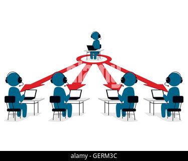 Vektor-Illustration eines e-Learning-Konzepts auf weiß Stock Vektor