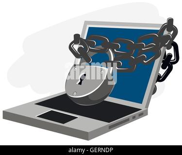 Vektor-Illustration eines Computer-Security-Konzept Stock Vektor